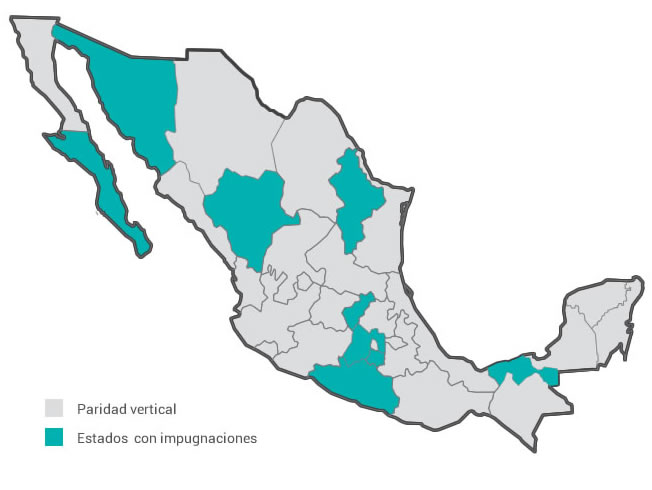 Estados con impugnaciones